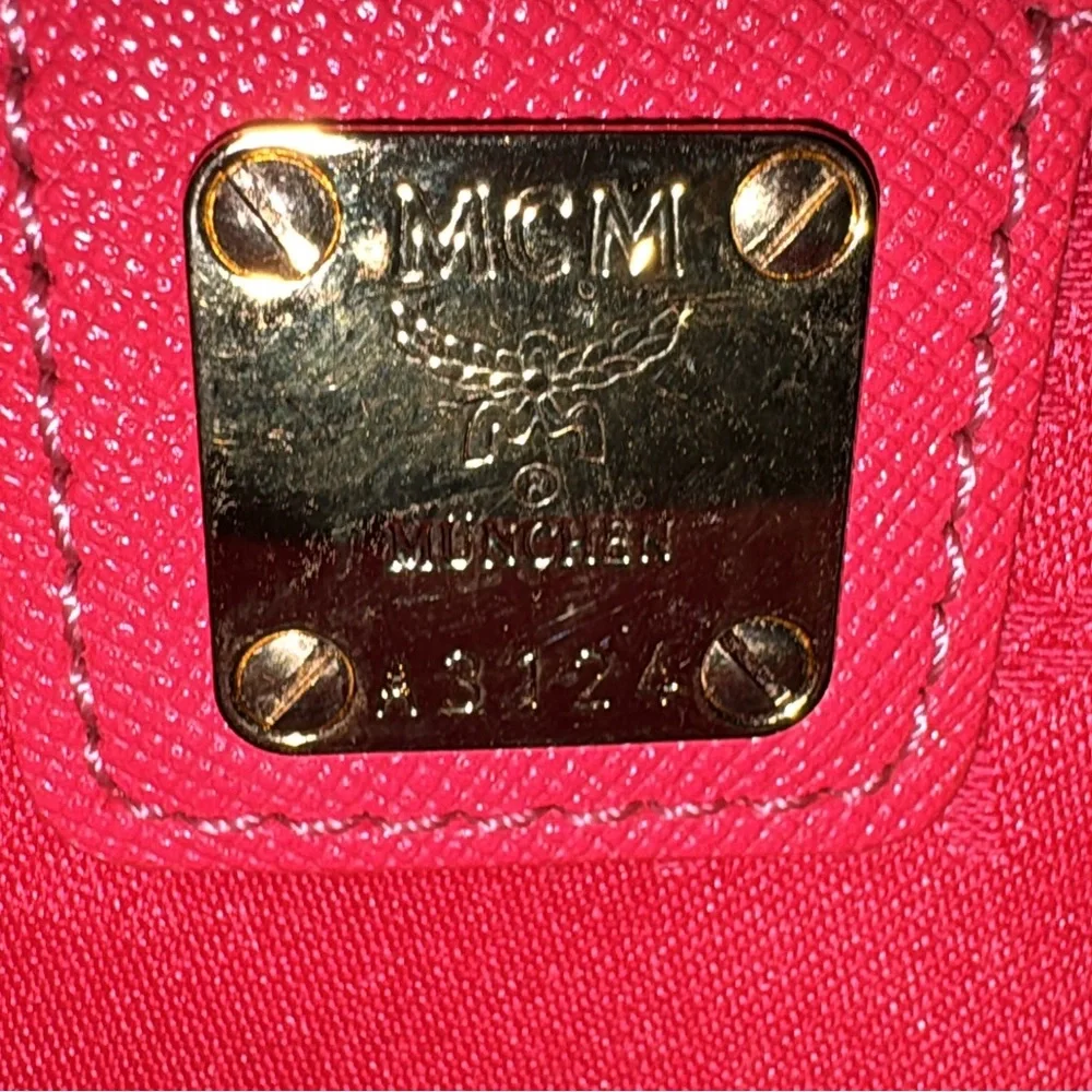 MCM Vibrant Pink Shoulder Bag with Gold Accents with COA - Picture 4 of 16